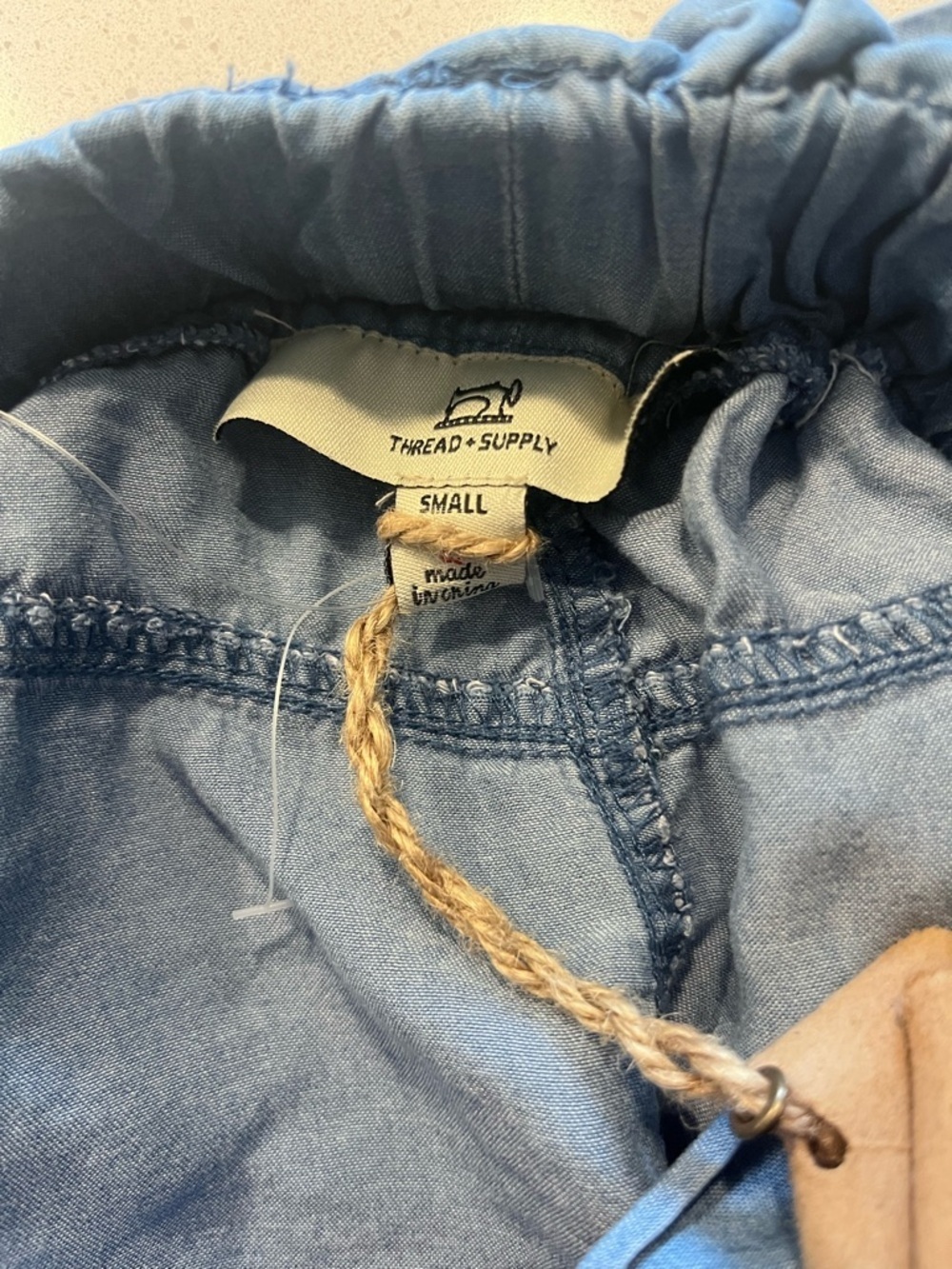Thread and Supply High Waisted Paper Bag Shorts - Picture 4 of 4